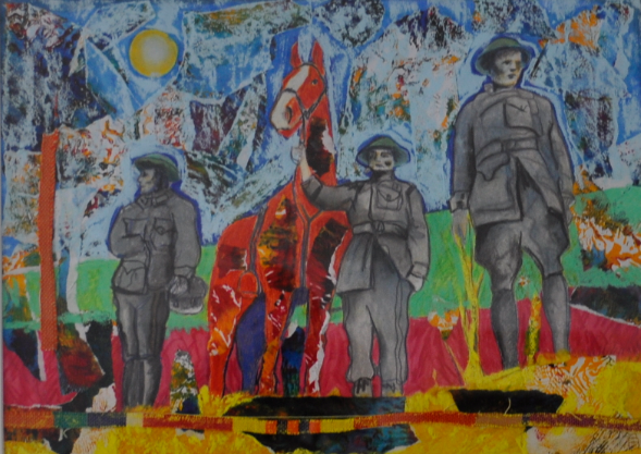 Acrylic + oil on paper 2012