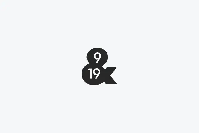 Logo for 9and19, a furniture maker.