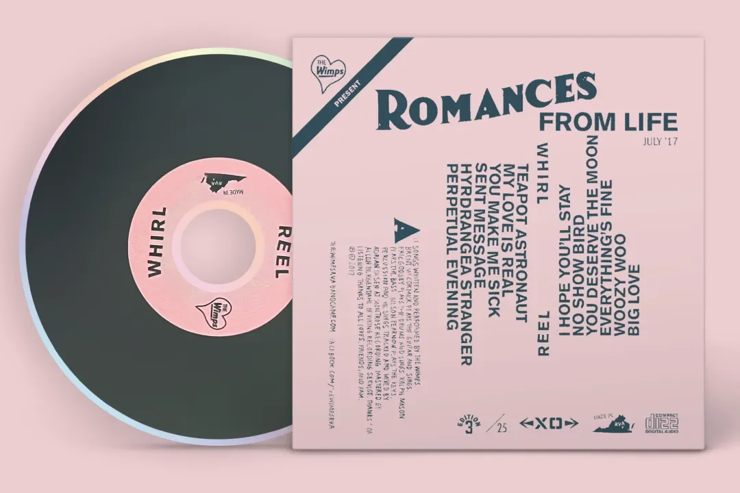 Back cover artwork for The Wimps — Reel Whirl CD