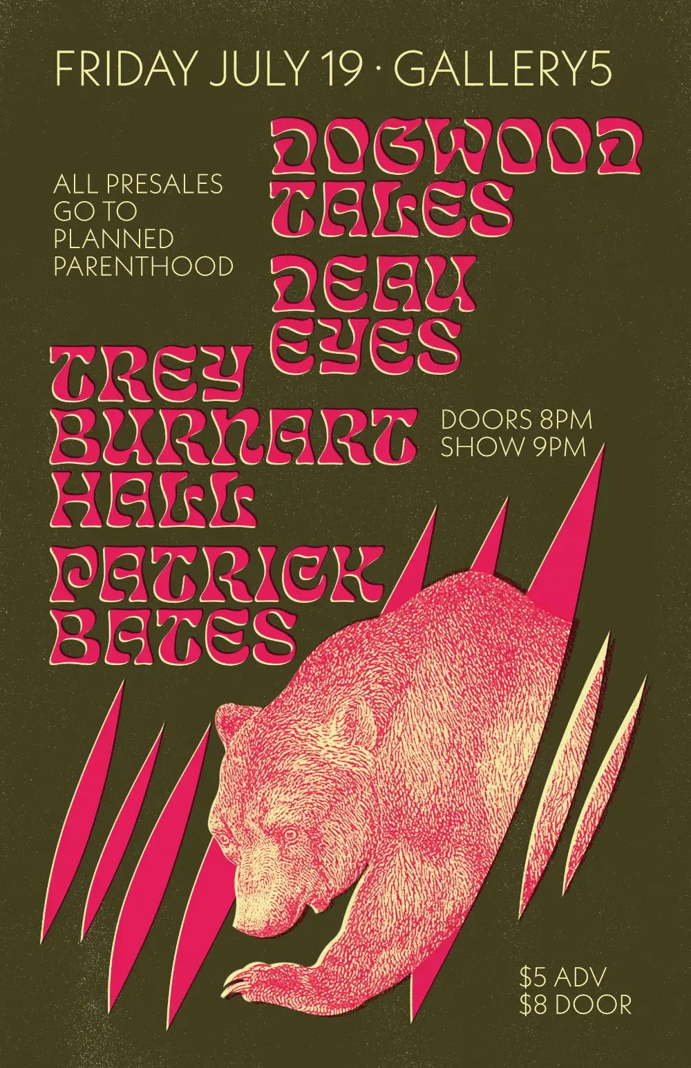 Fundraiser poster designed for Dogwood Tales.