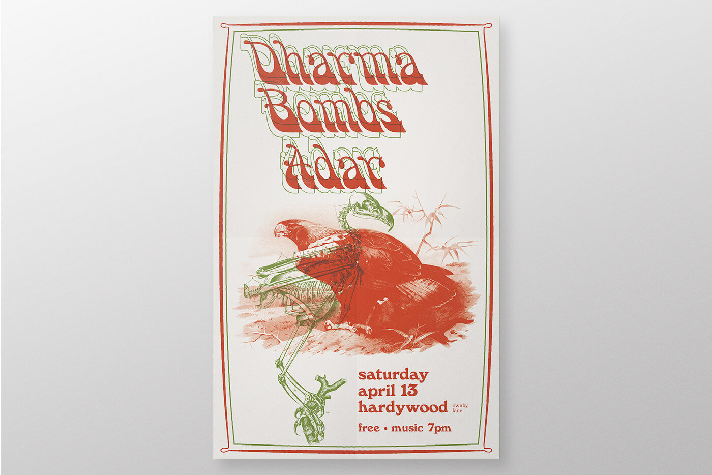Dharma Bombs Adar Gig Poster