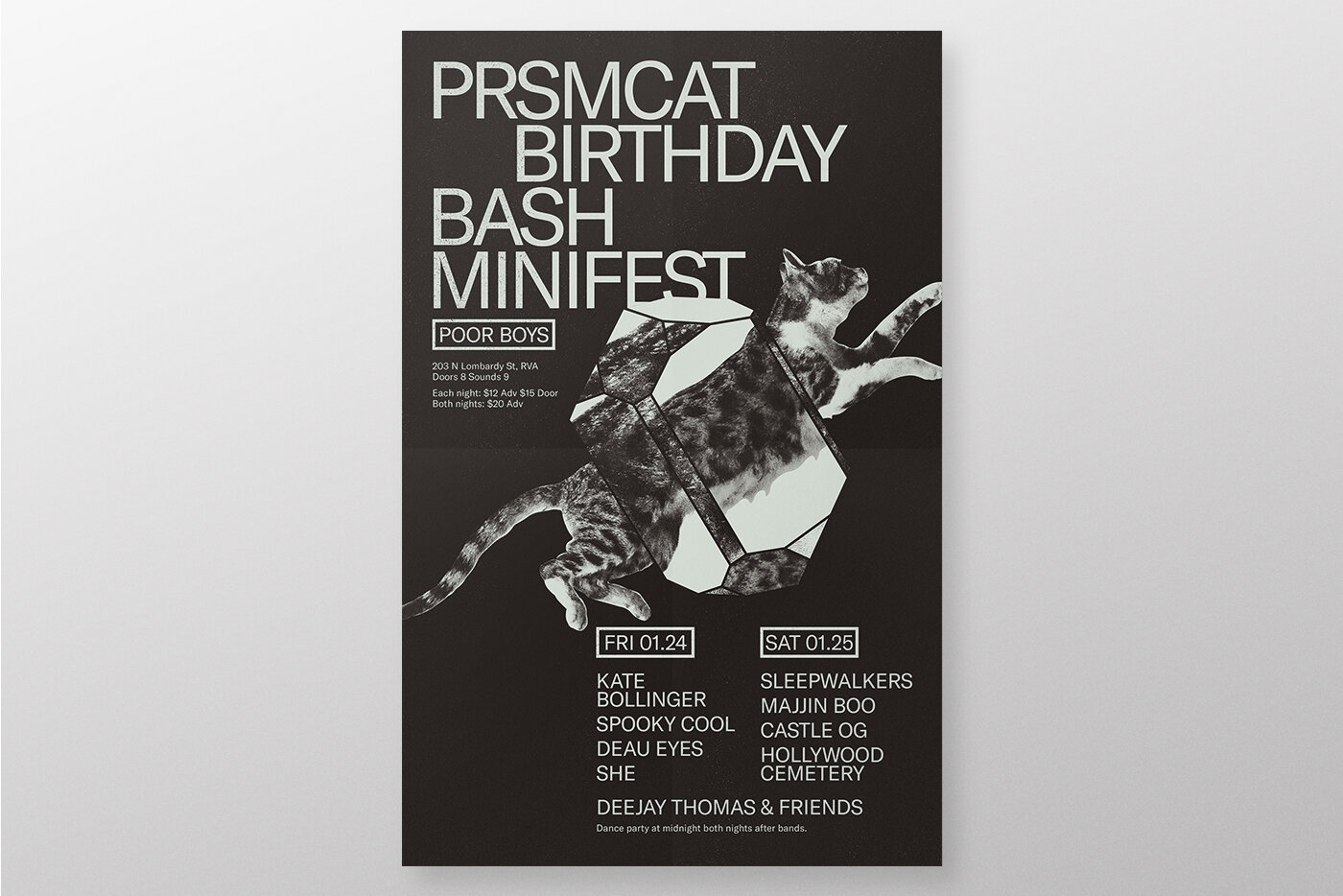 PRSMcat Birthday Bash Concert Poster
