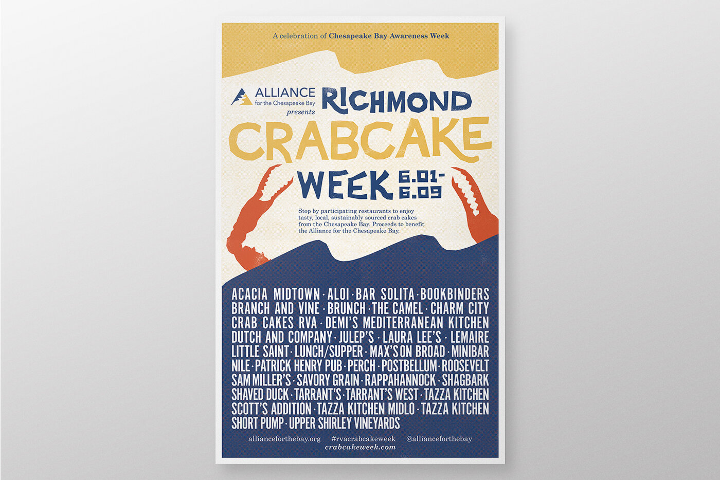 Richmond Crabcake Week Poster