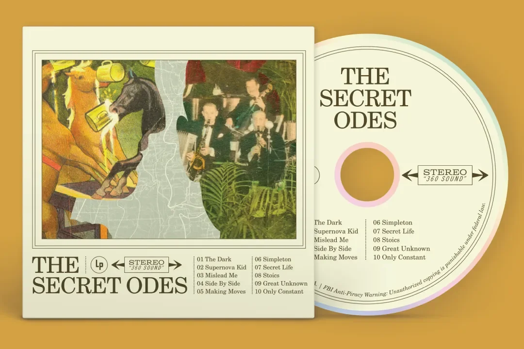 Front cover artwork for The Secret Odes CD