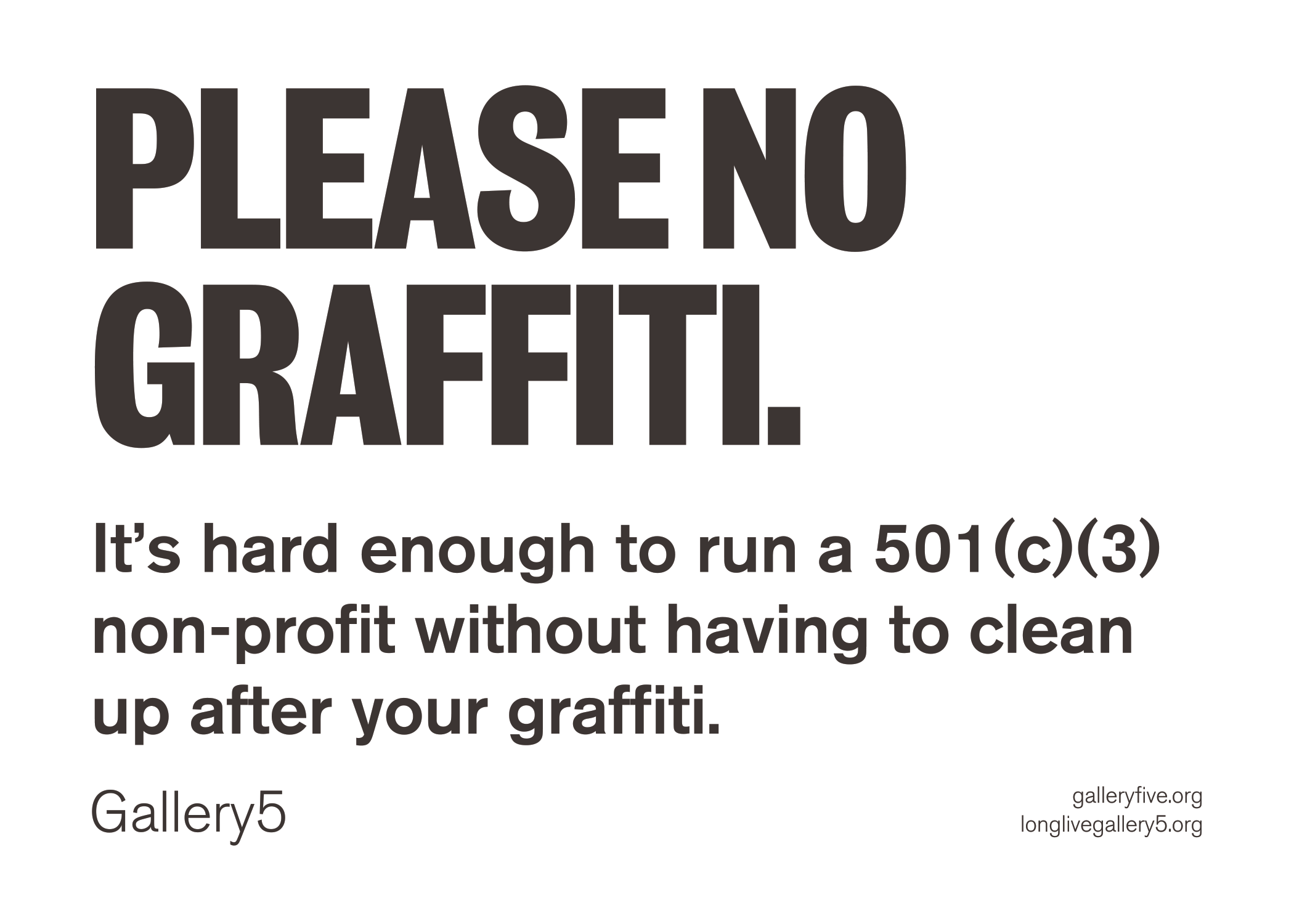Please no graffiti signage