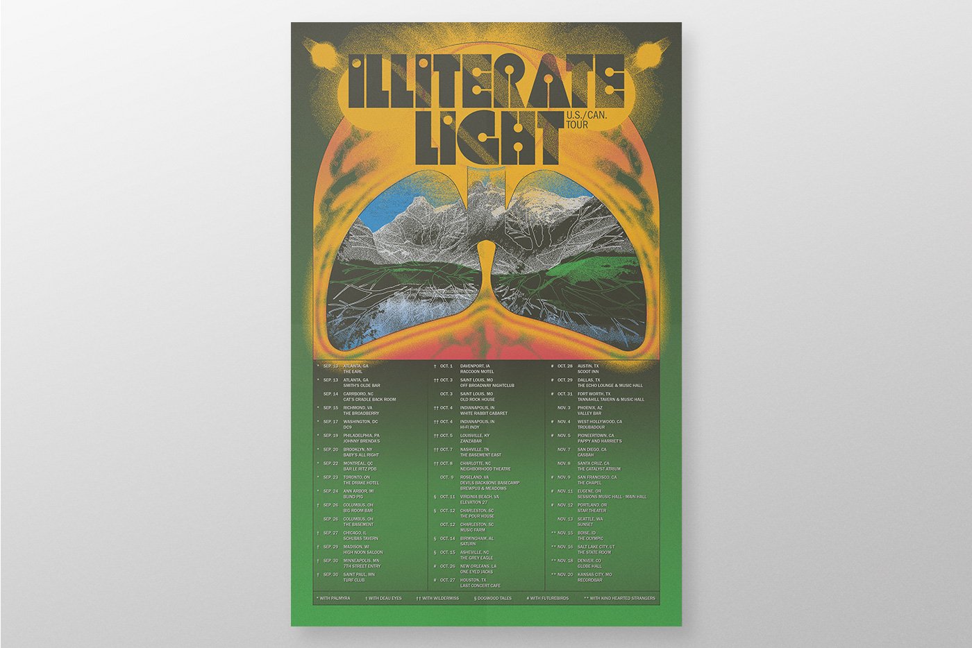 Illiterate Light Tour Poster