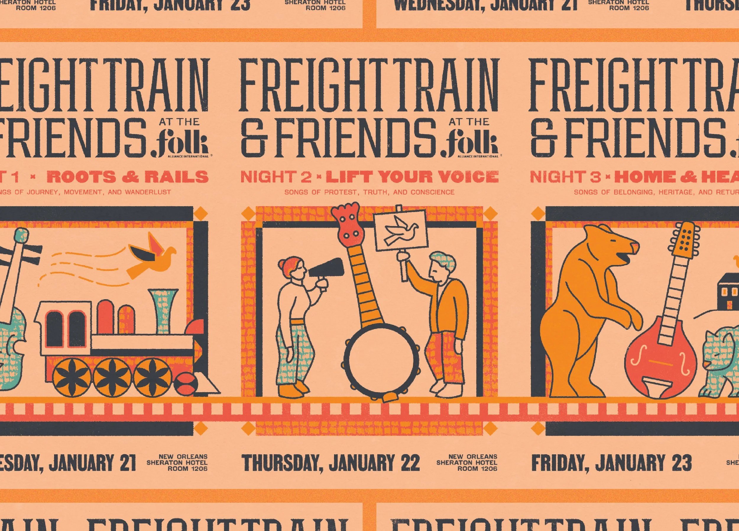 Gig posters for Freight Train Management