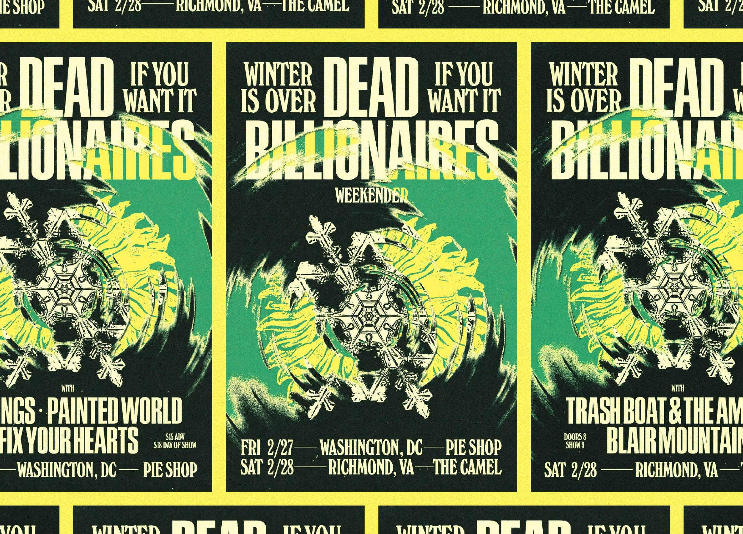 Gig posters for Dead Billionaires