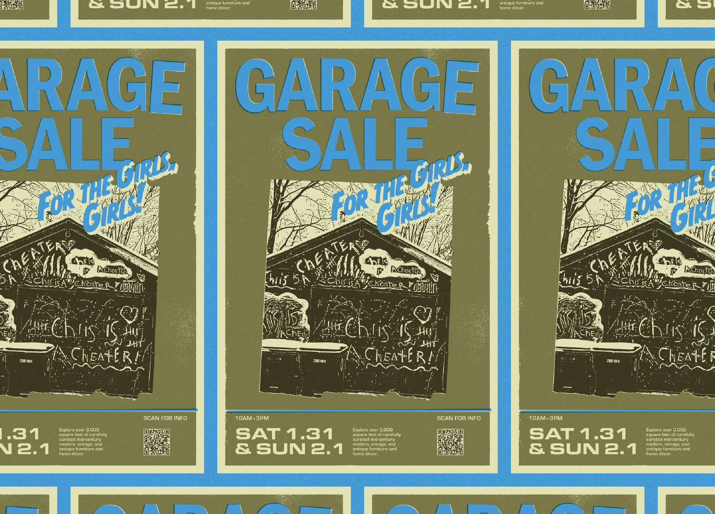Garage Sale Flyer for Brick Alley Co.