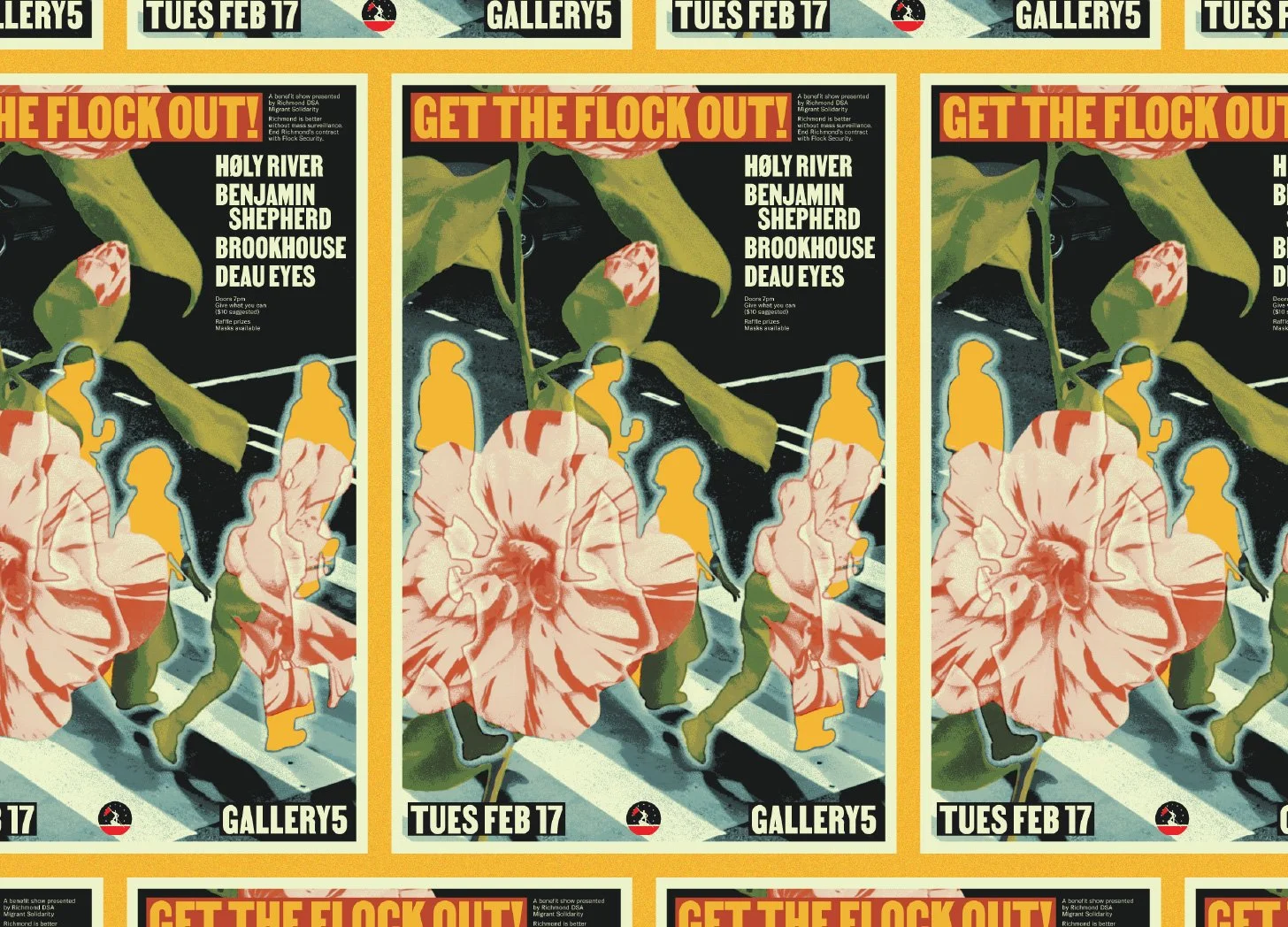 Fundraiser poster for Get the Flock Out