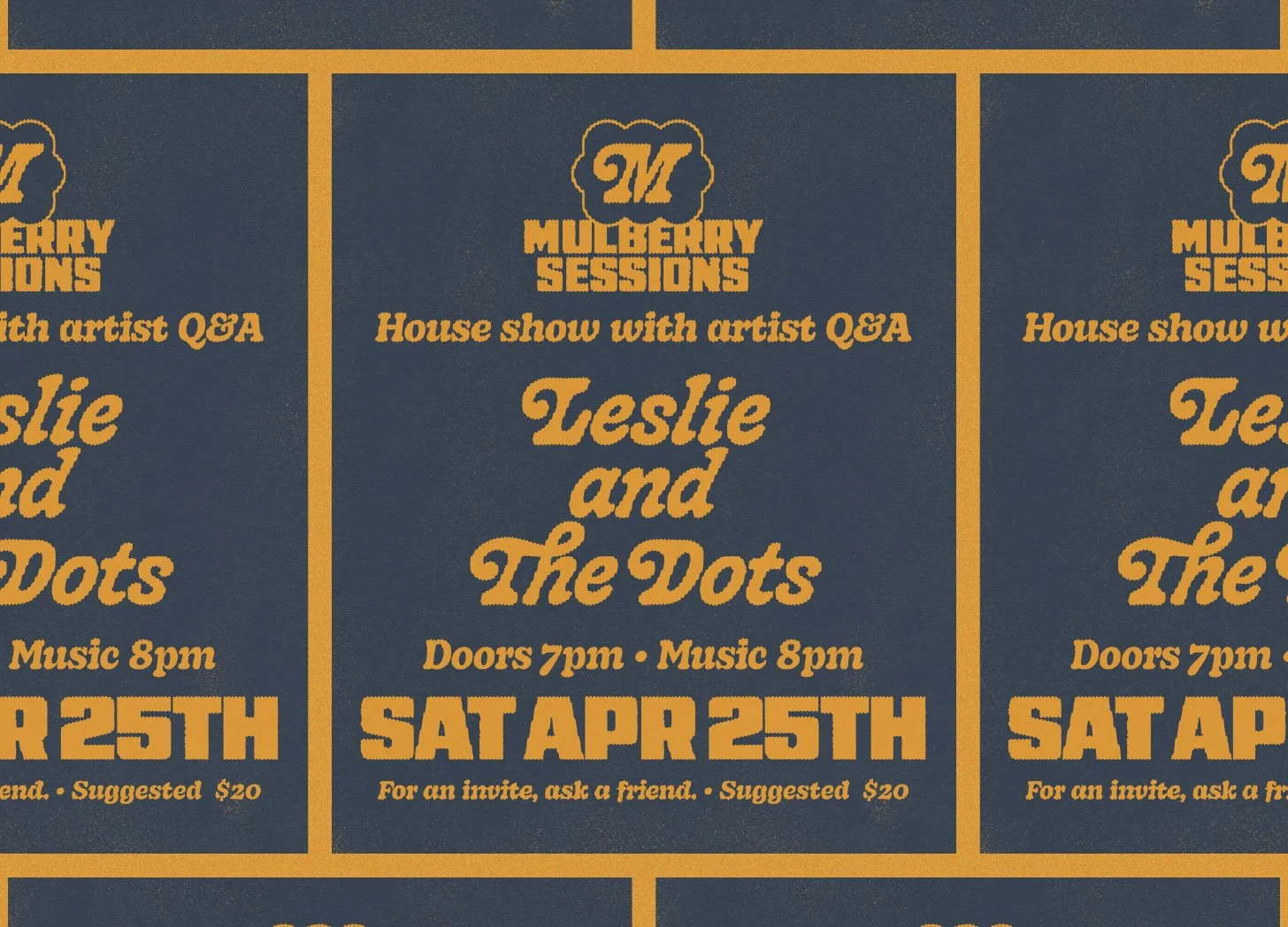 Mulberry Sessions invitation design