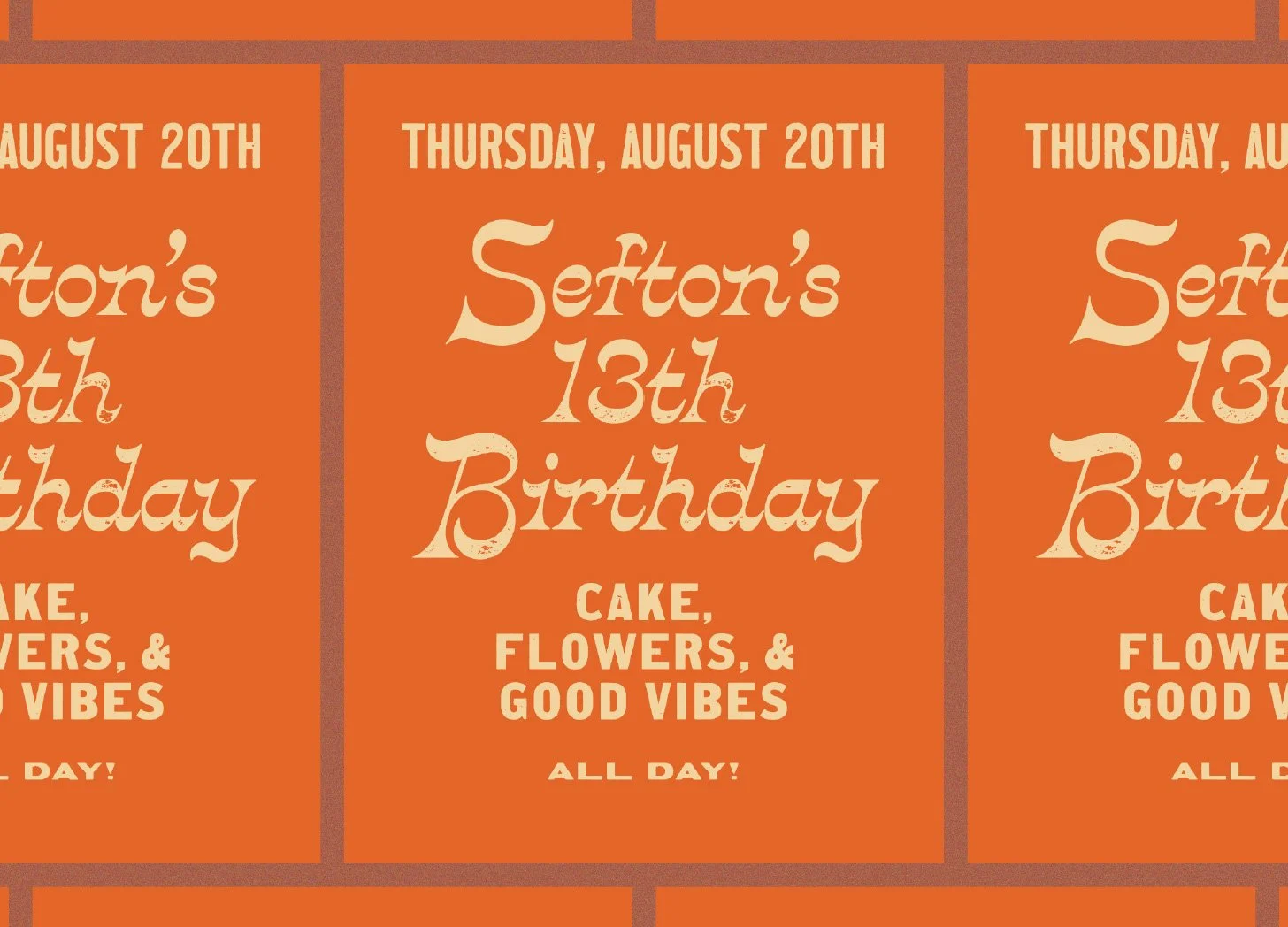 Birthday graphic for Sefton Coffee
