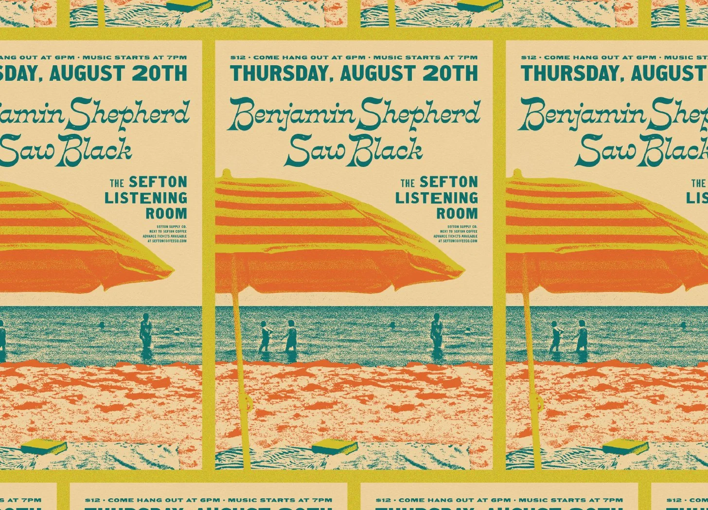 Gig poster for the Sefton Listening Room