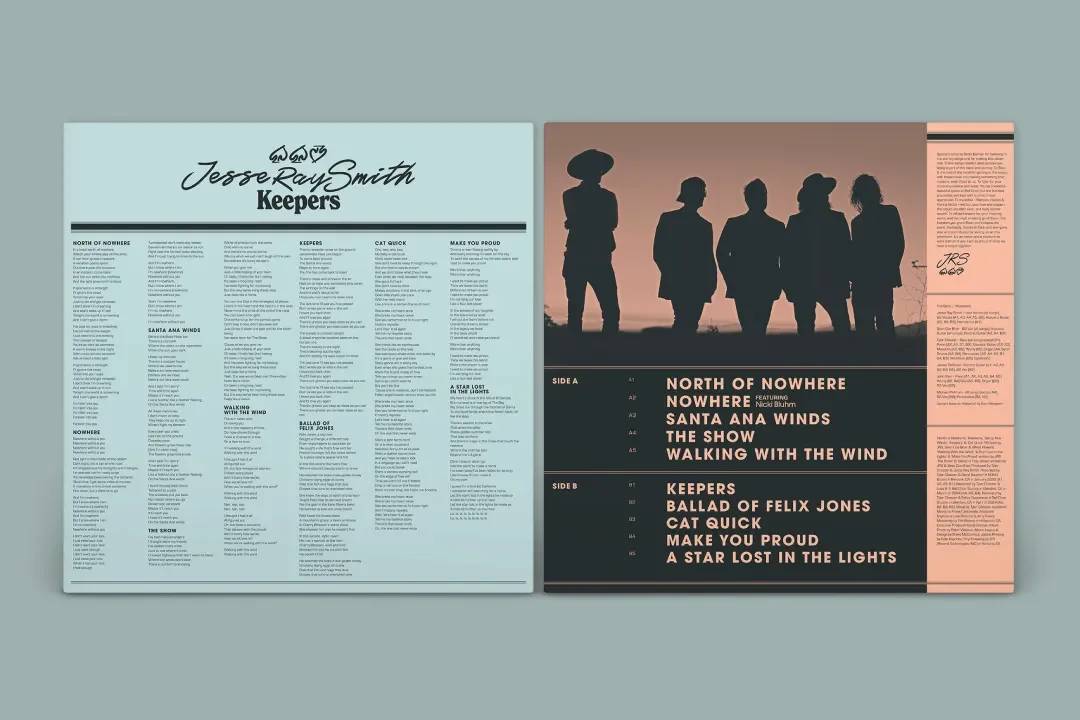 Vinyl insert artwork for Jesse Ray Smith