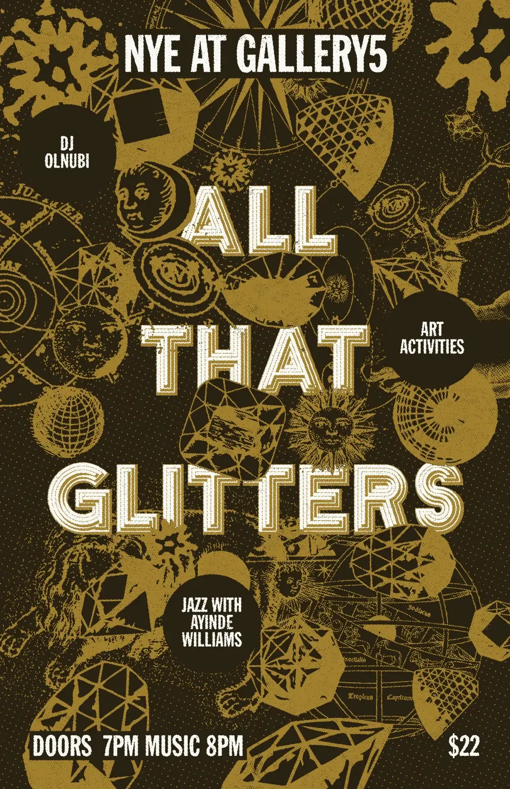 New Year’s Eve poster designed for Gallery5.