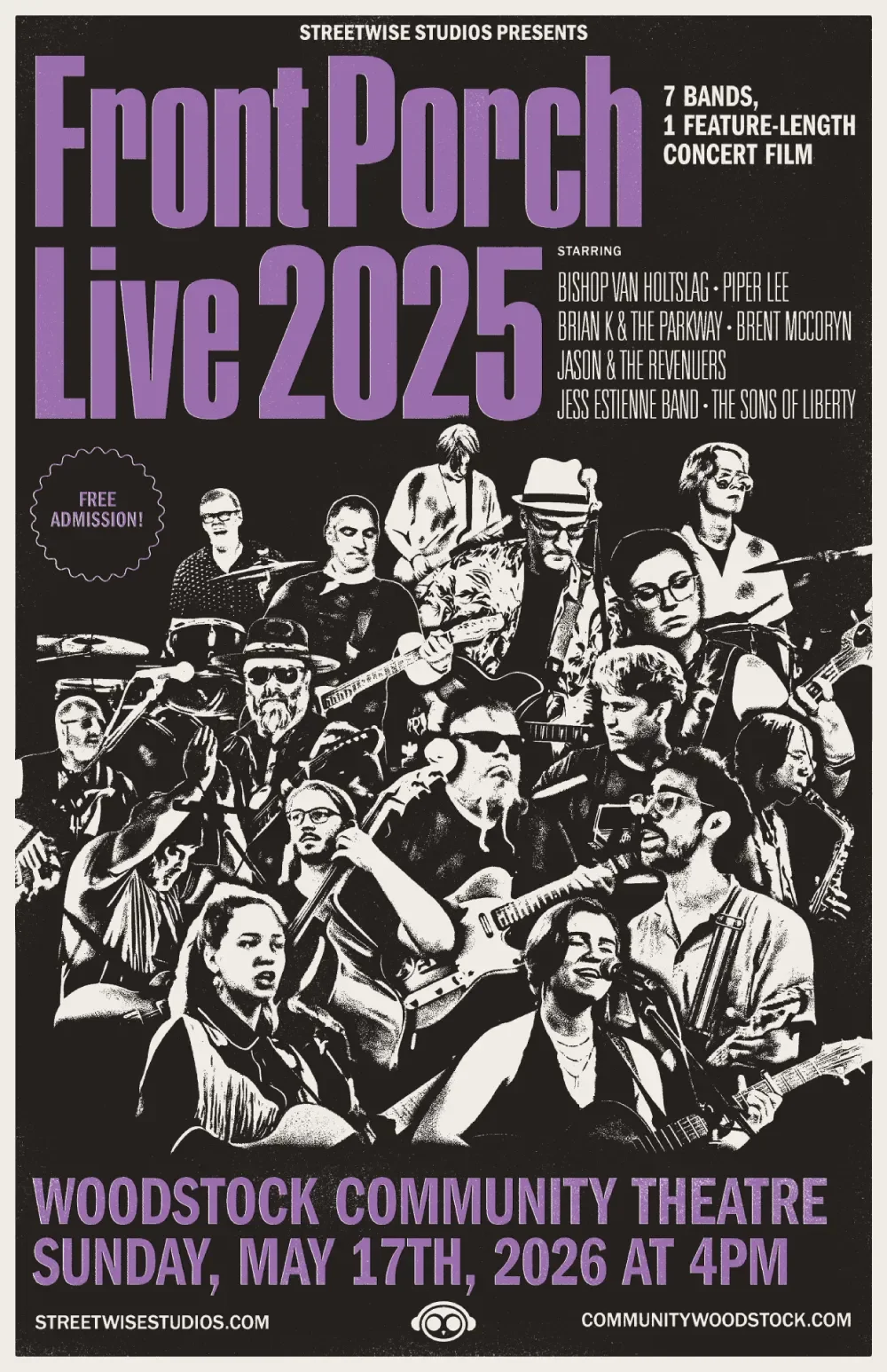 Poster for Streetwise Studios concert film