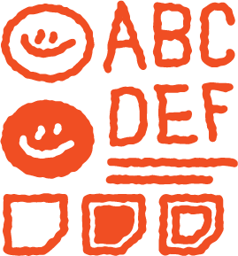 Hand-drawn style illustration of brand assets.