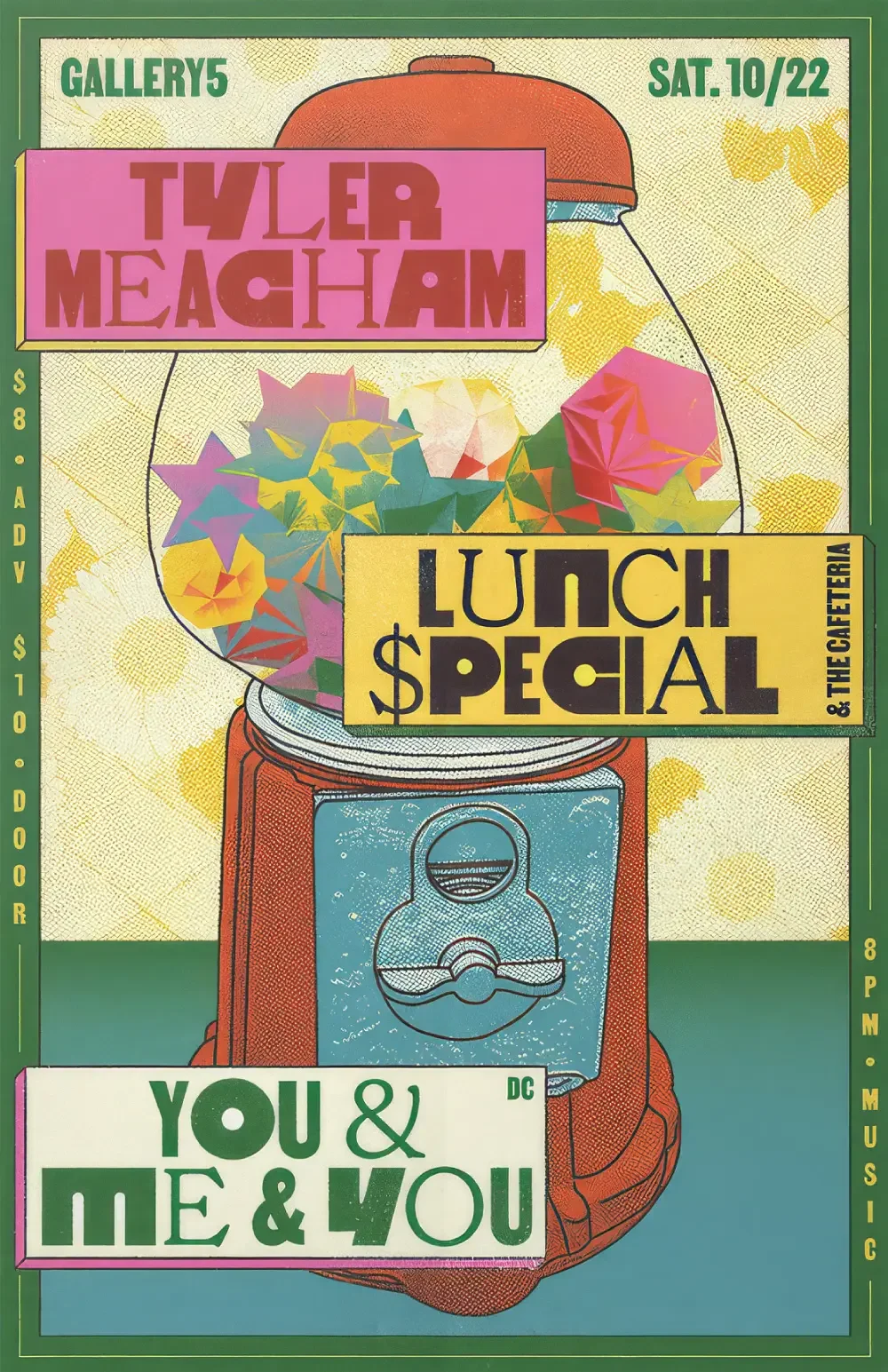 Concert poster designed for Tyler Meacham.