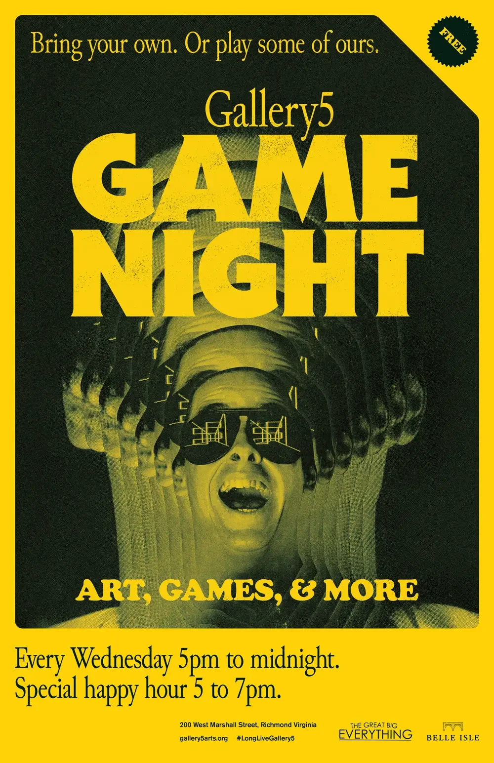 Game night poster designed for Gallery5.