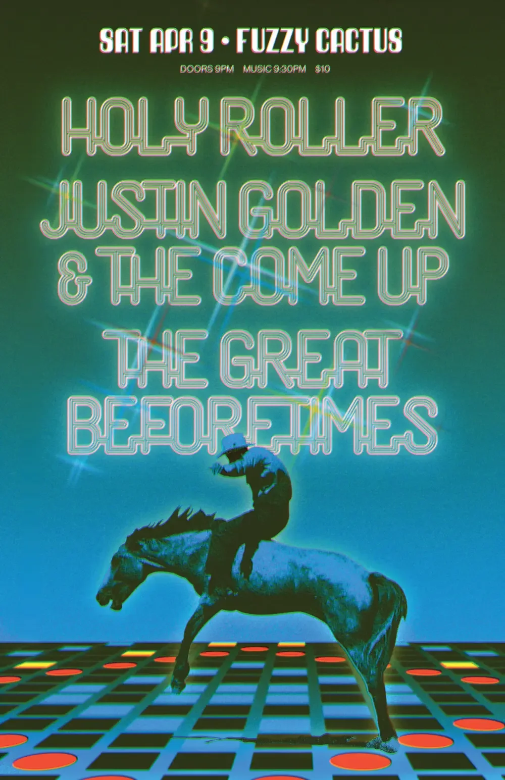 Concert poster designed for Holy Roller.