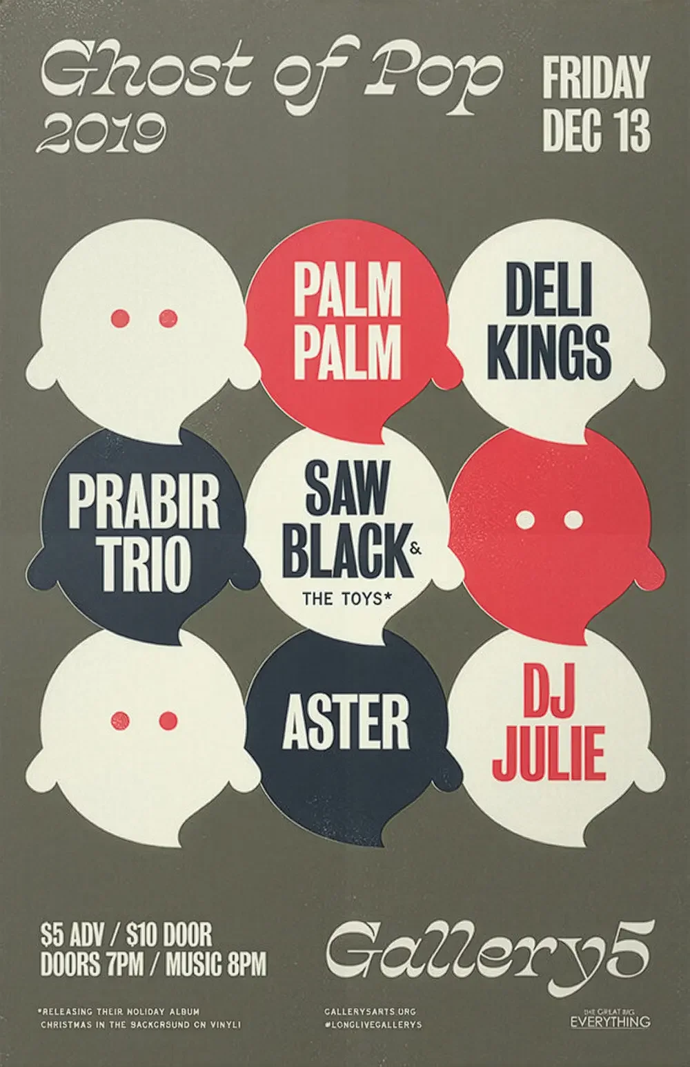 Mini festival poster designed for Ghost of Pop.