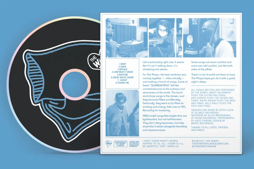 Back cover artwork for The Wimps — Pillow and Blankey CD