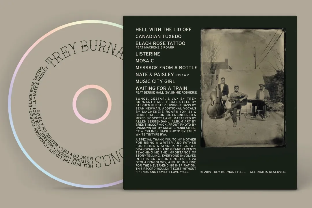 Back cover artwork for Trey Burnart Hall CD