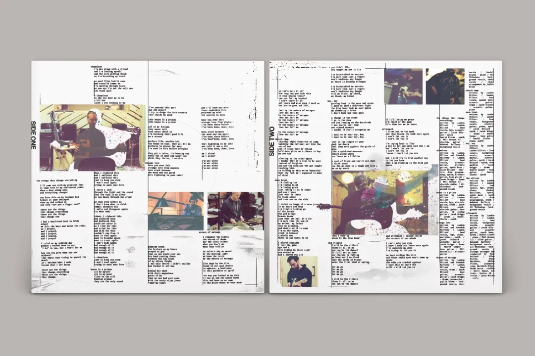 Vinyl insert artwork for Landon Elliott