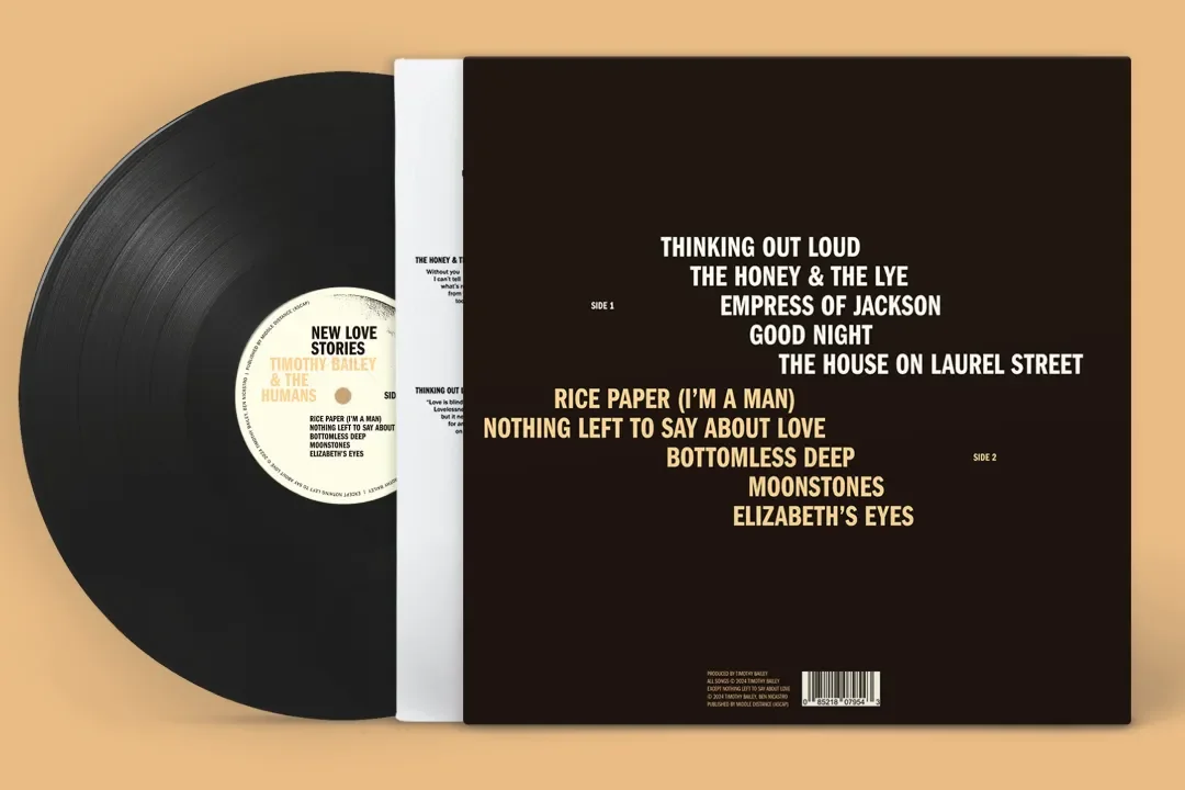Back cover artwork for Timothy Bailey vinyl