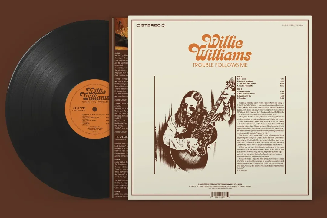 Back cover artwork for Willie Williams vinyl