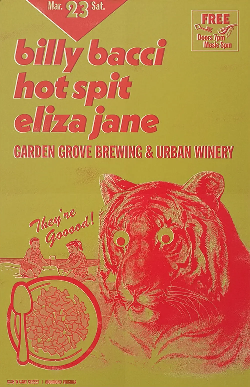 Show poster designed for Billy Bacci.