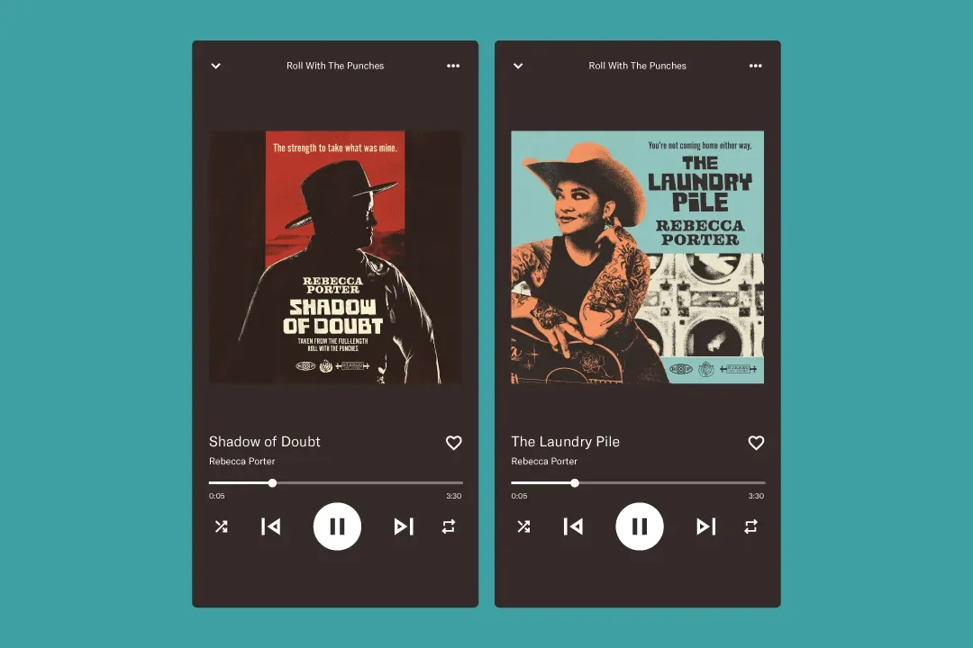 Streaming cover artwork for Rebecca Porter releases