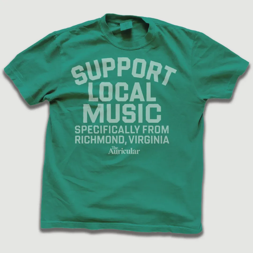 T-shirt with The Auricular graphic design.