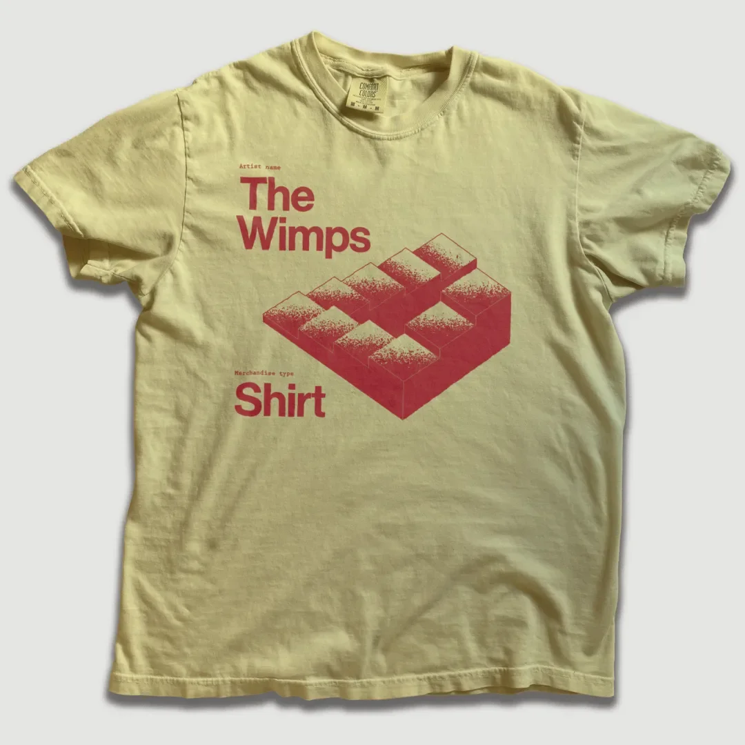 T-shirt featuring The Wimps “Plasma” design.