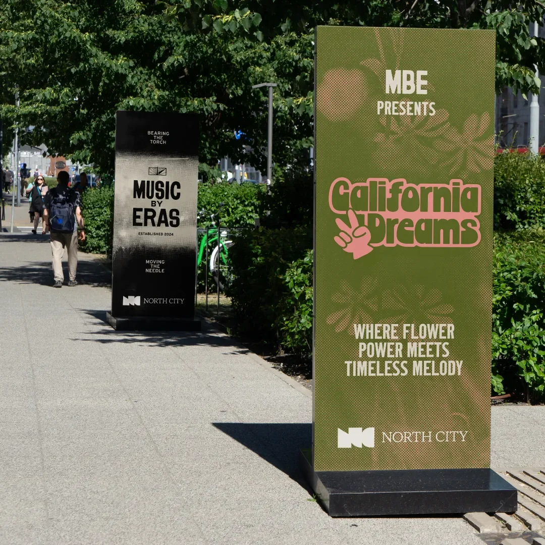 Music By Eras branded event banners