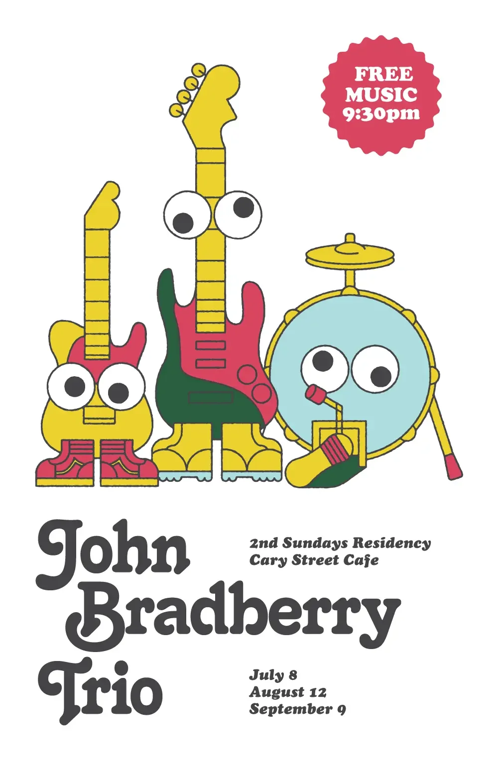 Show poster designed for the John Bradberry Trio.