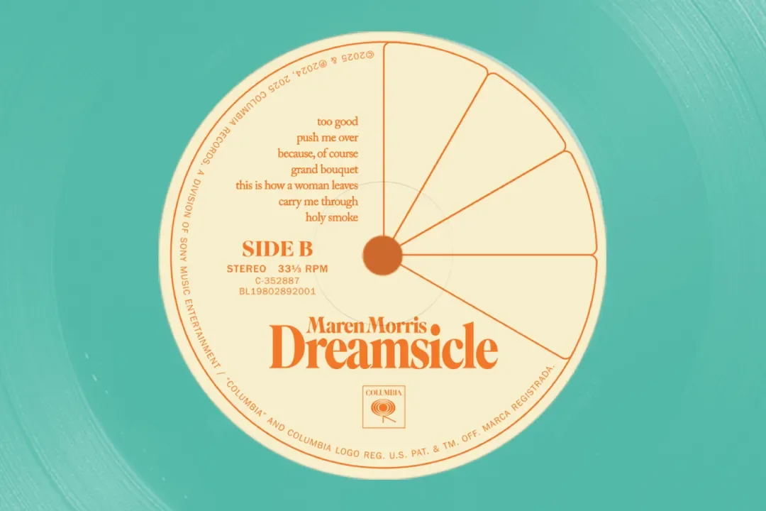 Vinyl record label design for Maren Morris