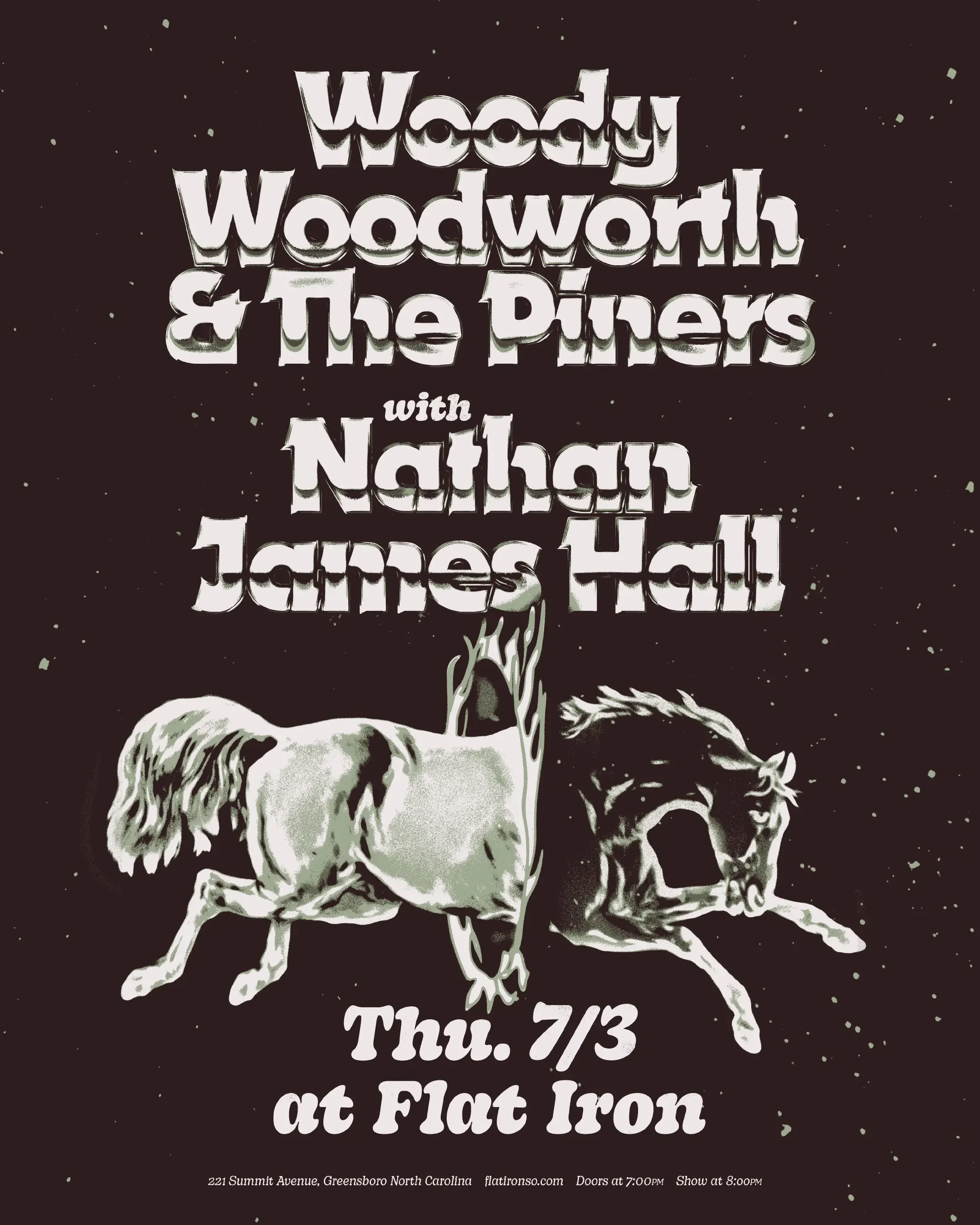 Show poster designed for Woody Woodworth.