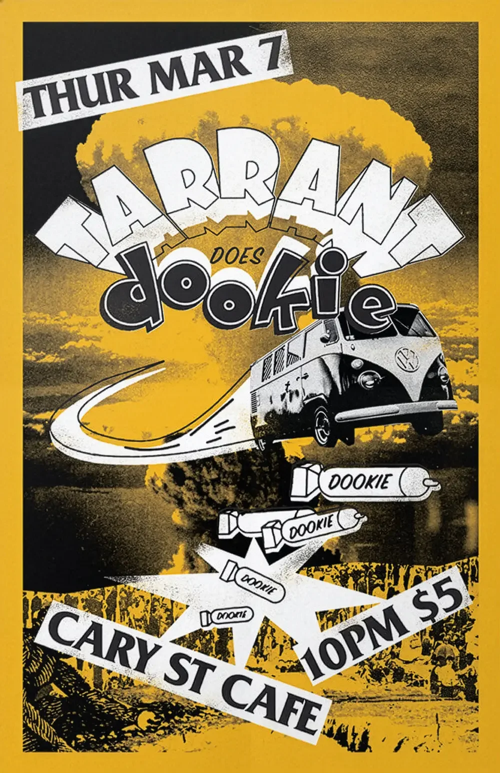 Dookie Tribute show poster designed for Tarrant.