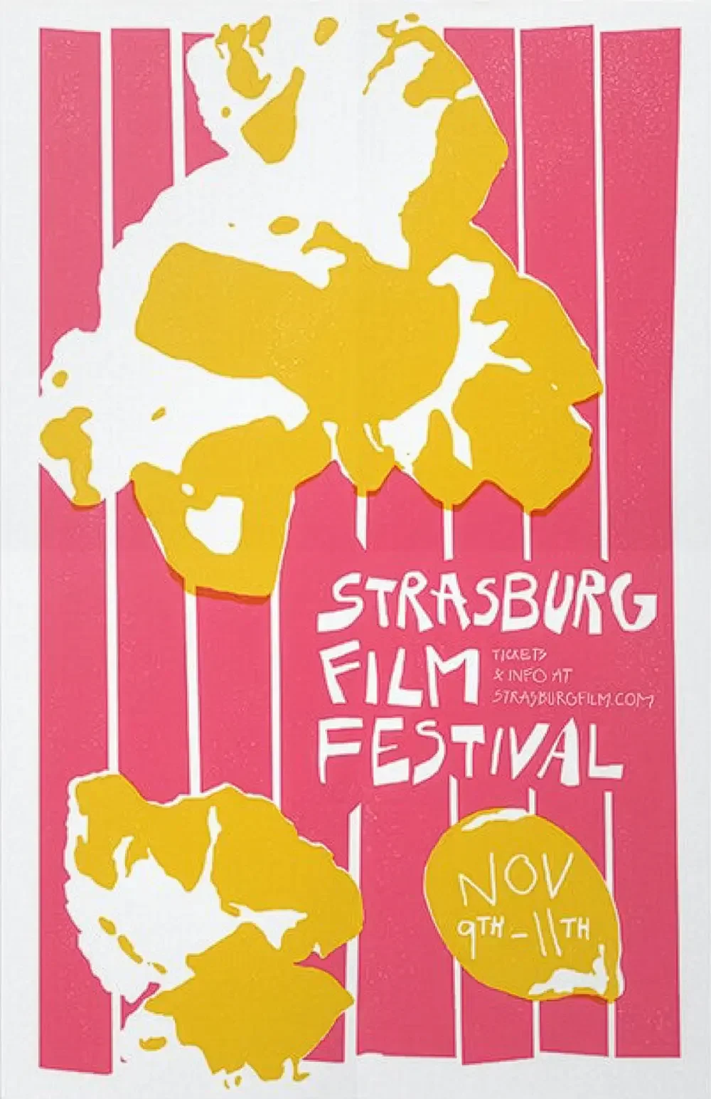 Film festival poster designed for the Strasburg Film Festival.