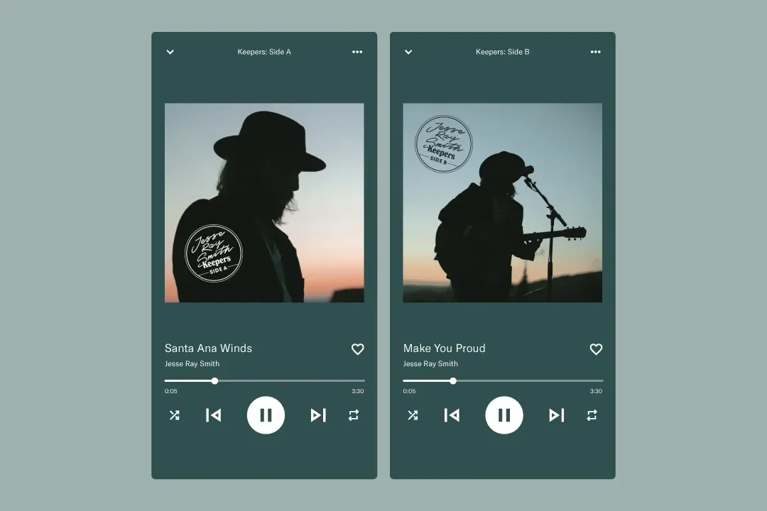 Streaming cover artwork for Jesse Ray Smith releases