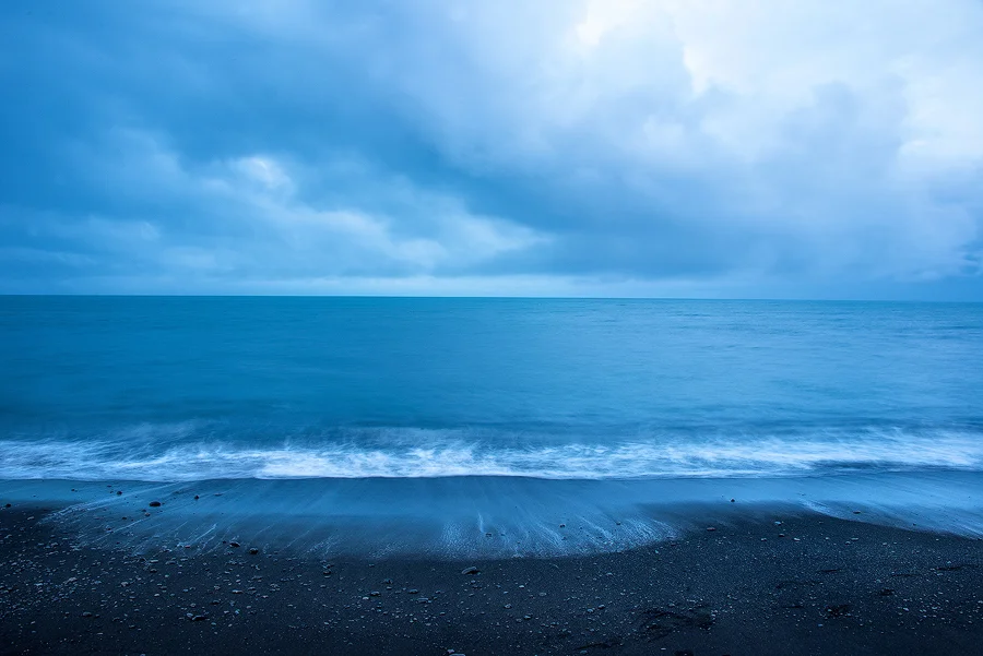 Photograph by Dave Morrow 'Black + Blue, Vik, Iceland' 
