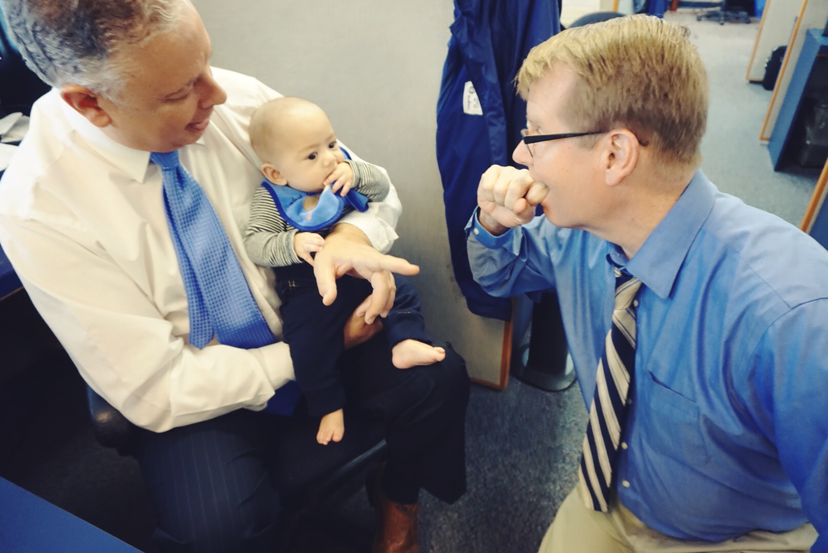 I love these guys. Tom is learning that his fingers are pretty tasty. 