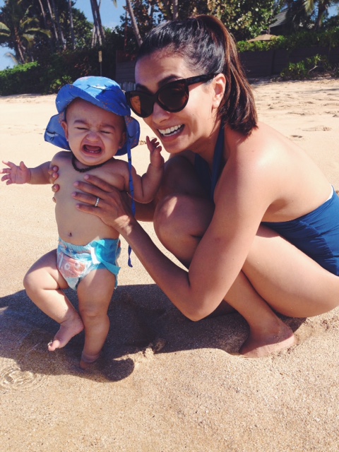 It's official... he hates sand and the ocean. 