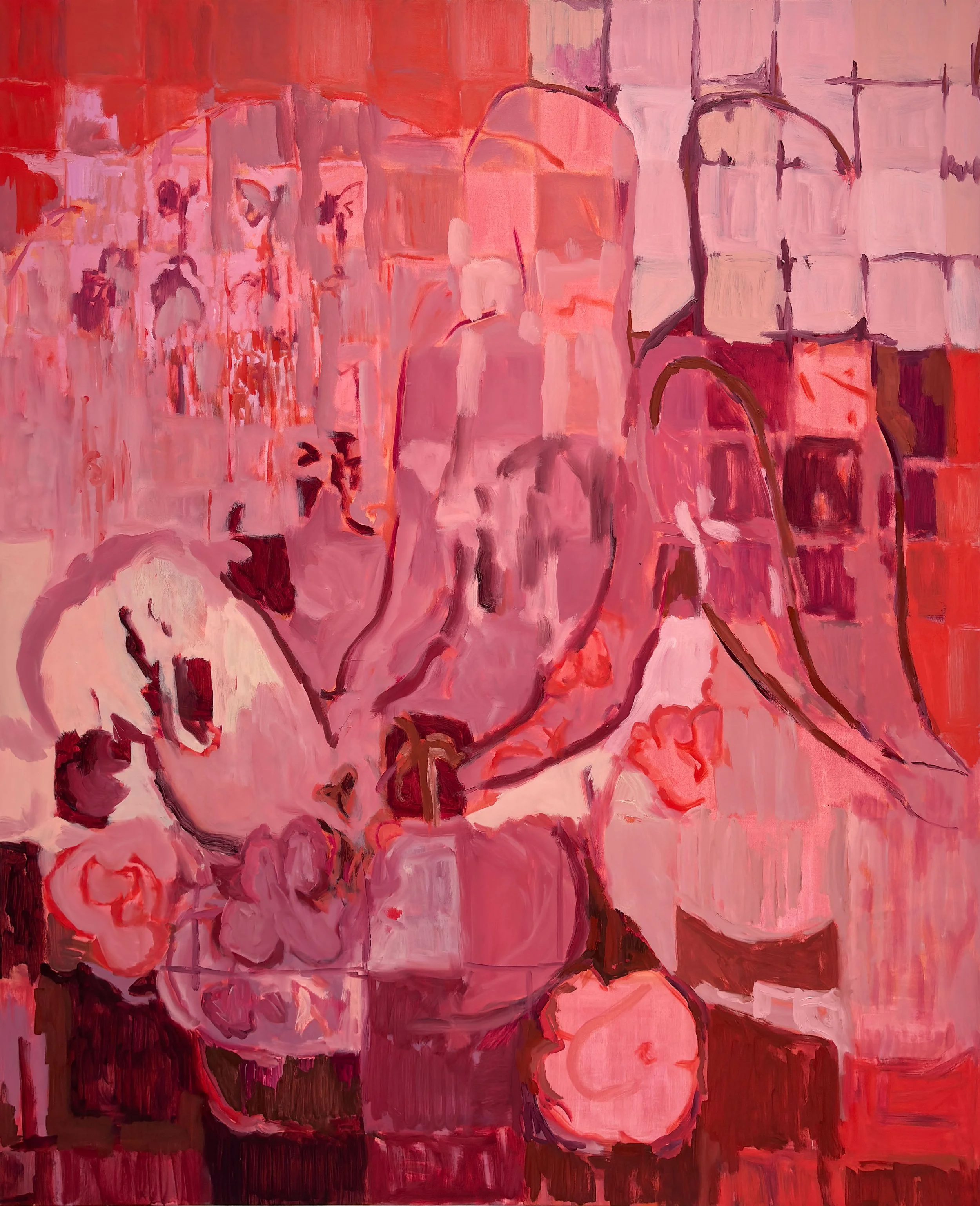 Echoes (Pink II) Oil on canvas 120 × 98 cm 2025