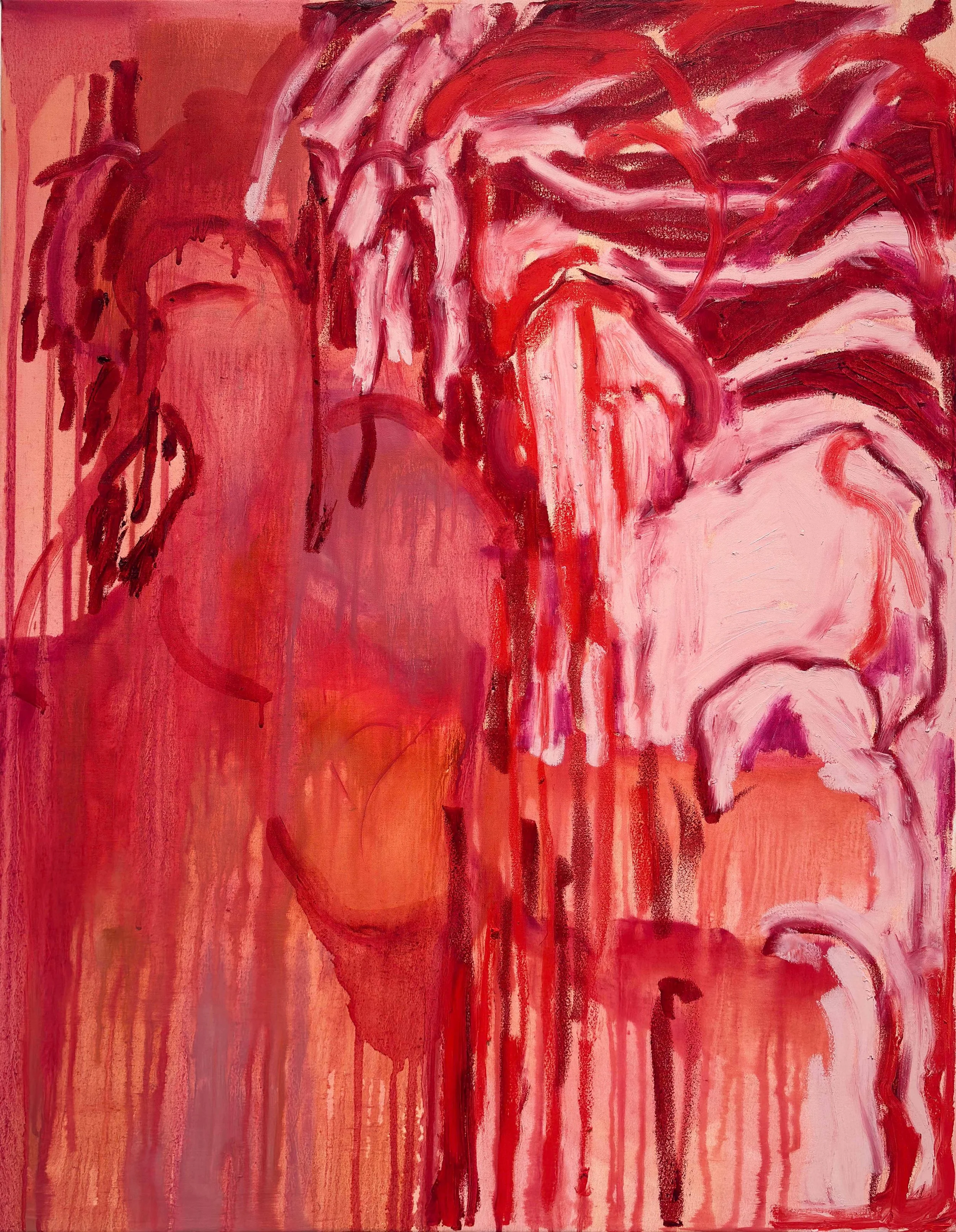 Embrace (Pink I) Oil and oil stick on canvas 76 × 61 cm 2025