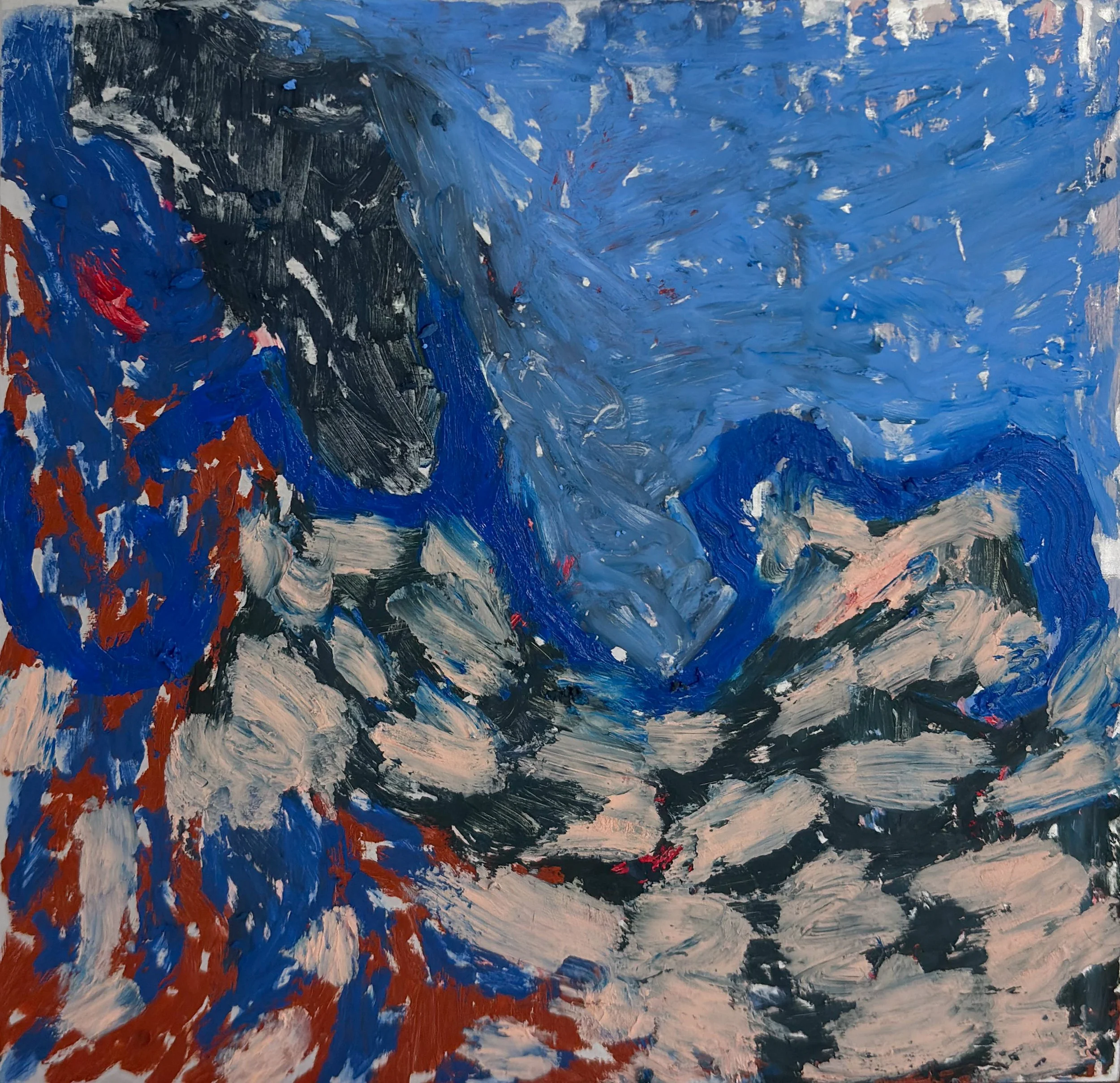 Study Oil stick on aluminium 12.7 × 12.7 cm 2025