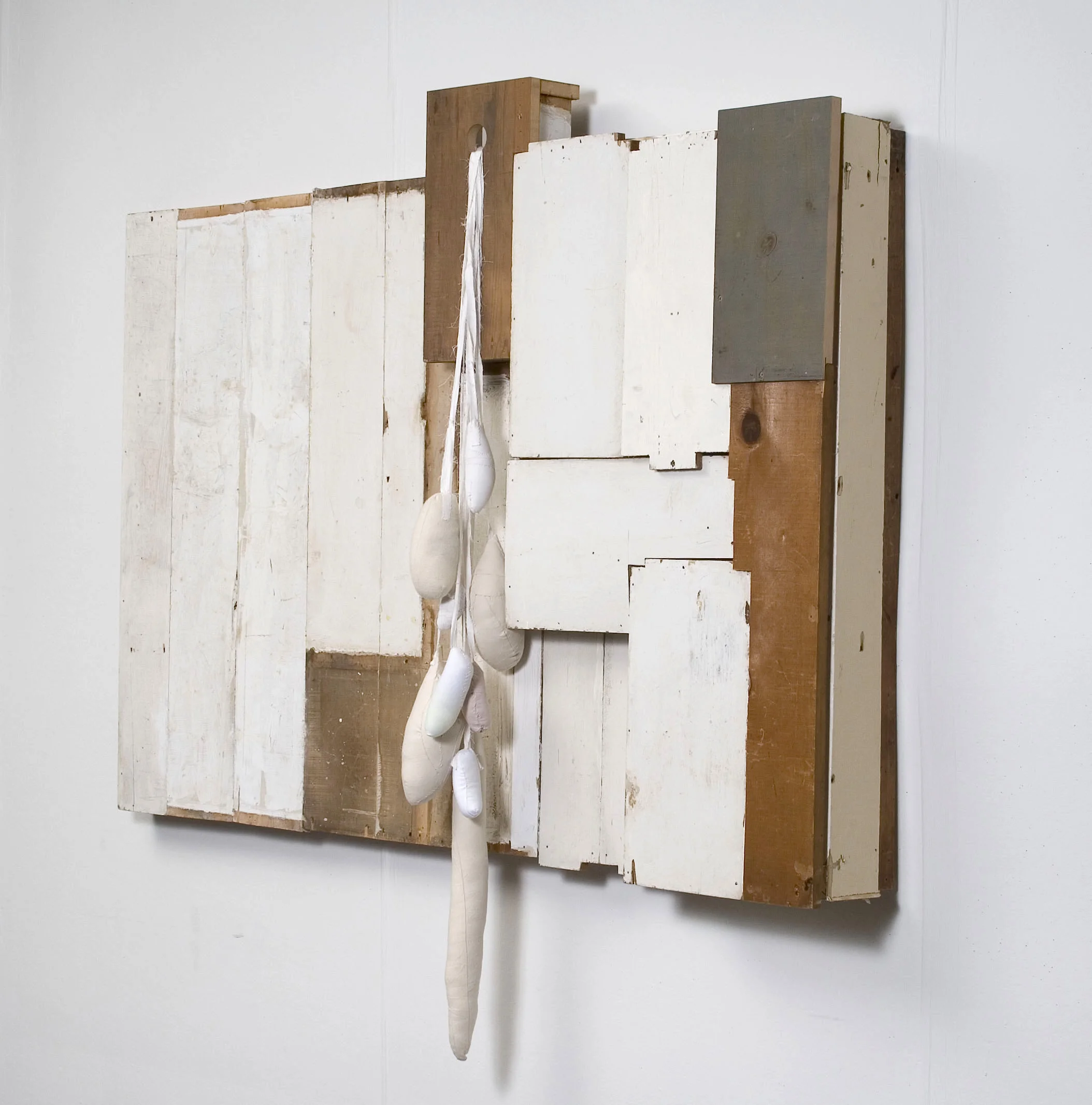 Untitled. 2008, Wood, Sewn Fabric, Felt, 50" x 49" x 7"