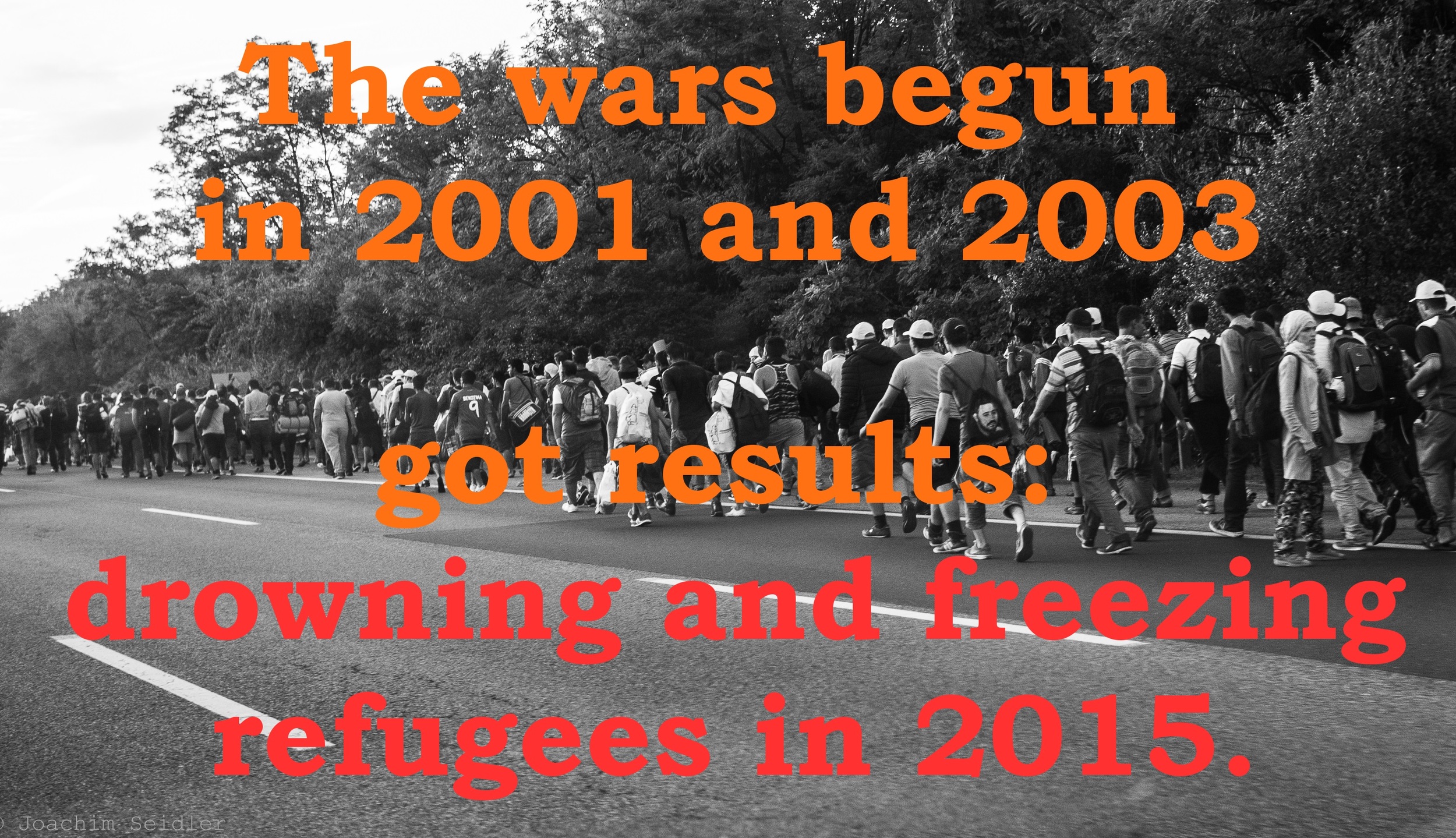 Original image creative commons by Photog_at of Flickr.com - Refugees near Hungarian border in Sept. 2015 