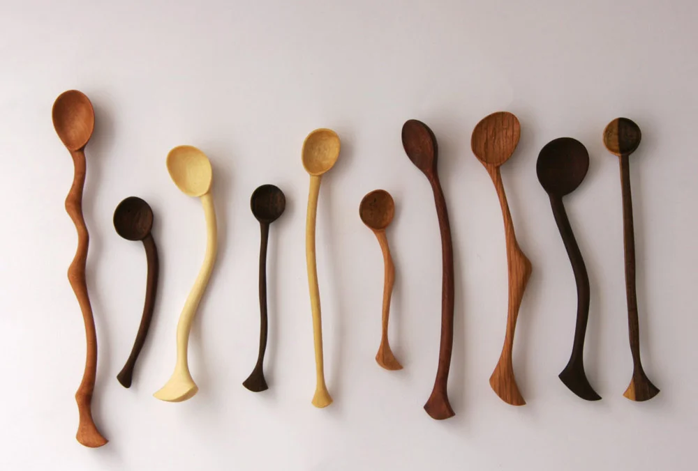 Carved wooden spoons